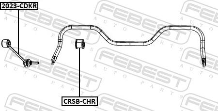 Febest CRSB-CHR - Втулка, стабілізатор autozip.com.ua