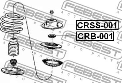 Febest CRSS-001 - Опора стійки амортизатора, подушка autozip.com.ua