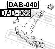 Febest DAB-966 - Сайлентблок, важіль підвіски колеса autozip.com.ua