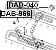 Febest DAB-966 - Сайлентблок, важеля підвіски колеса autozip.com.ua