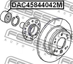 Febest DAC45844042M - Підшипник ступиці колеса autozip.com.ua