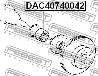 Febest DAC40740042 - Підшипник ступиці колеса autozip.com.ua