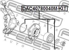 Febest DAC40780040M-KIT - Комплект підшипника маточини колеса autozip.com.ua