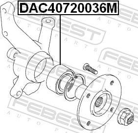 Febest DAC40720036M - Підшипник ступиці колеса autozip.com.ua