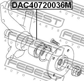 Febest DAC40720036M - Підшипник ступиці колеса autozip.com.ua