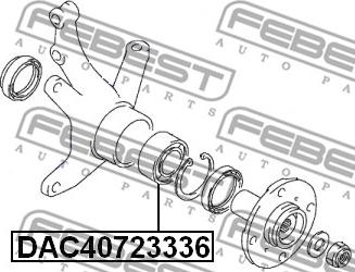 Febest DAC40723336 - Підшипник ступиці колеса autozip.com.ua