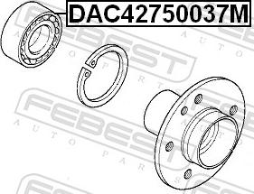 Febest DAC42750037M - Підшипник ступиці колеса autozip.com.ua