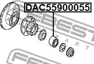 Febest DAC55900055 - Підшипник ступиці колеса autozip.com.ua