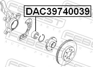 Febest DAC39740039 - Підшипник ступиці колеса autozip.com.ua