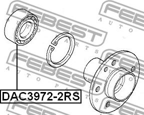 Febest DAC3972-2RS - Підшипник ступиці колеса autozip.com.ua