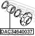 Febest DAC34640037 - Підшипник ступиці колеса autozip.com.ua