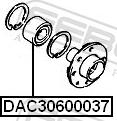 Febest DAC30600037 - Підшипник ступиці колеса autozip.com.ua
