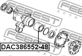 Febest DAC386552-48 - Підшипник ступиці колеса autozip.com.ua