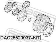 Febest DAC25520037-KIT - Комплект підшипника маточини колеса autozip.com.ua