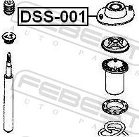 Febest DSS-001 - Опора стійки амортизатора, подушка autozip.com.ua
