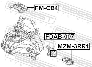 Febest FDAB-007 - Підвіска, автоматична коробка передач autozip.com.ua