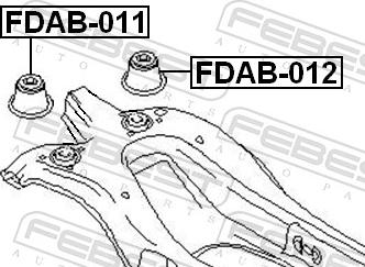 Febest FDAB-011 - Втулка, балка мосту autozip.com.ua