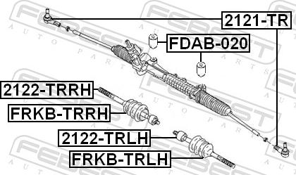 Febest FDAB-020 - Підвіска, кермове управління autozip.com.ua