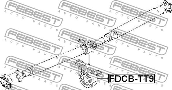 Febest FDCB-TT9 - Підвіска, карданний вал autozip.com.ua