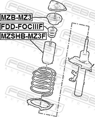 Febest FDD-FOCIIIF - Відбійник, буфер амортизатора autozip.com.ua
