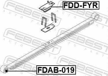 Febest FDD-FYR - Листова ресора, додаткова ресора autozip.com.ua