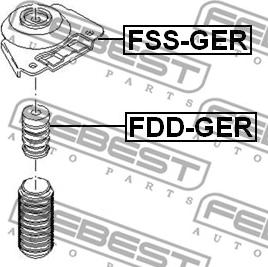 Febest FDD-GER - Відбійник, буфер амортизатора autozip.com.ua