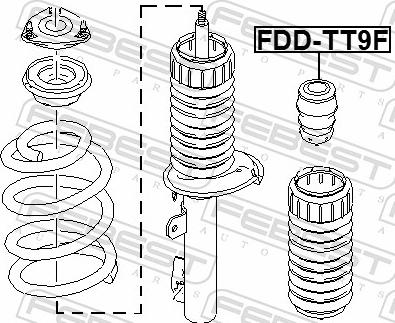 Febest FDD-TT9F - Відбійник, буфер амортизатора autozip.com.ua