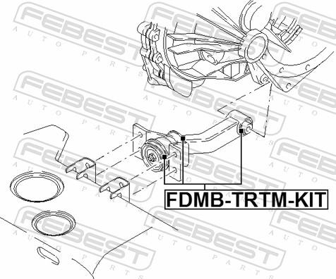 Febest FDMB-TRTM-KIT - Подушка, підвіска двигуна autozip.com.ua