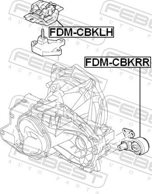 Febest FDM-CBKLH - Подушка, підвіска двигуна autozip.com.ua