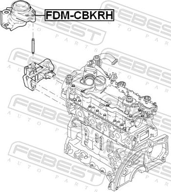 Febest FDM-CBKRH - Подушка, підвіска двигуна autozip.com.ua