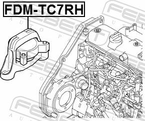 Febest FDM-TC7RH - Подушка, підвіска двигуна autozip.com.ua