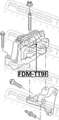 Febest FDM-TT9F - Подушка, підвіска двигуна autozip.com.ua