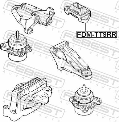 Febest FDM-TT9RR - Подушка, підвіска двигуна autozip.com.ua