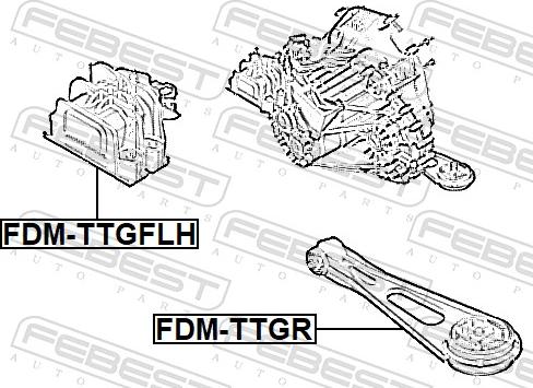 Febest FDM-TTGR - Підвіска, ступінчаста коробка передач autozip.com.ua
