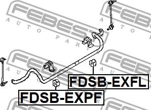 Febest FDSB-EXFL - Втулка, стабілізатор autozip.com.ua