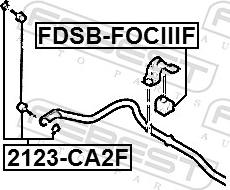Febest FDSB-FOCIIIF - Втулка, стабілізатор autozip.com.ua