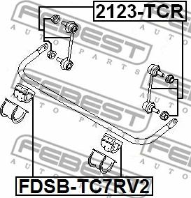 Febest FDSB-TC7RV2 - Втулка, стабілізатор autozip.com.ua