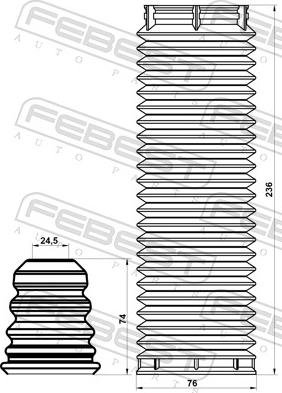 Febest FDSHB-KUGIIF-KIT - Пилозахисний комплект, амортизатор autozip.com.ua
