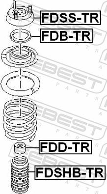 Febest FDSHB-TR - Пильник амортизатора, захисний ковпак autozip.com.ua