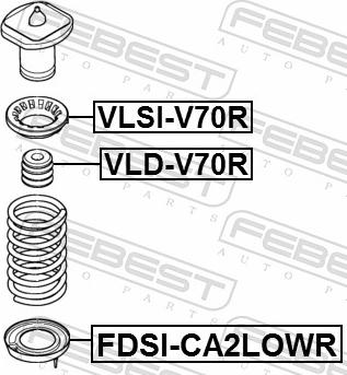 Febest VLSI-V70R - Тарілка пружини autozip.com.ua