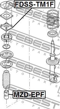 Febest FDSS-TM1F - Опора стійки амортизатора, подушка autozip.com.ua