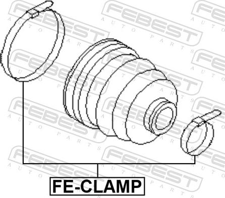 Febest FE-CLAMP - Хомут autozip.com.ua
