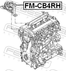 Febest FM-CB4RH - Подушка, підвіска двигуна autozip.com.ua