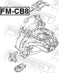 Febest FM-CB8 - Подушка, підвіска двигуна autozip.com.ua