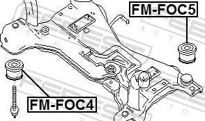 Febest FM-FOC5 - Втулка, балка мосту autozip.com.ua