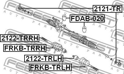 Febest FRKB-TRRH - Пильник, рульове управління autozip.com.ua