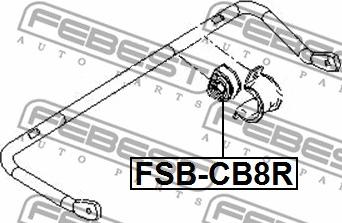 Febest FSB-CB8R - Втулка, стабілізатор autozip.com.ua