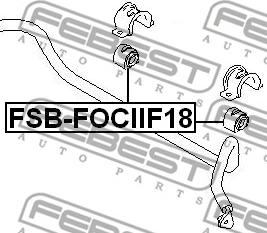 Febest FSB-FOCIIF18 - Втулка, стабілізатор autozip.com.ua