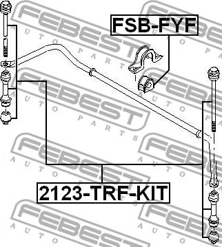 Febest FSB-FYF - Втулка, стабілізатор autozip.com.ua