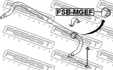 Febest FSB-MGEF - Втулка, стабілізатор autozip.com.ua